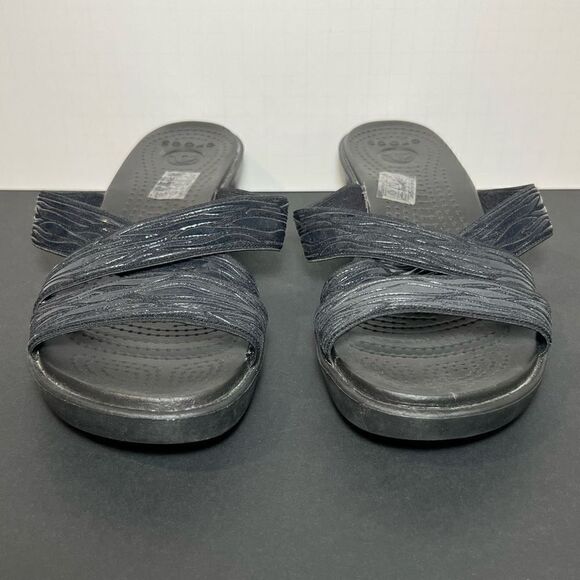 Womens CROCS Molalla Animal Print Slide Sandals / Size 10 - Picture 2 of 8